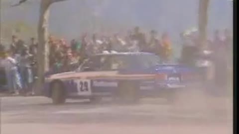 Rally group B power slides in a Beemer