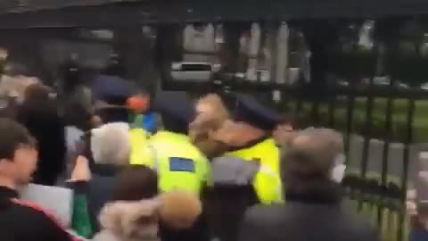 Ireland Parents run down the streets Protesting against masks mandates for Children Today