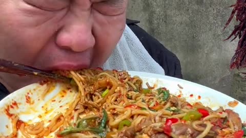 Super Spicy Fried Noodle Breakfast