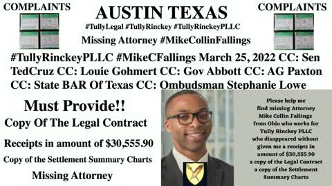 State BAR Counsel / Sen Ted Cruz / Tully Rinckey PLLC / Mike C. Fallings