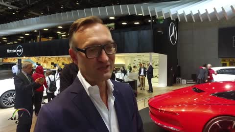 Vision mercedes-maybach 6 in paris at a show