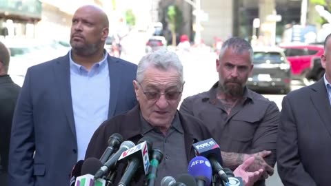 actor robert deniro hired to do a political hit job on trump outside court