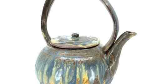 Teapot with Ash Glazes
