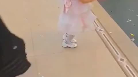 Little girl cute dance