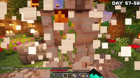 Player Survived 100 days on a Survival Island in Minecraft Hardcore!!