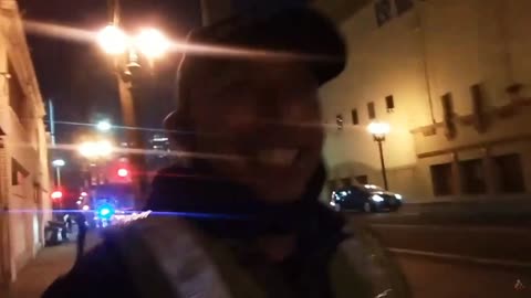 Salmon Andy shouts out IP2 from police bus