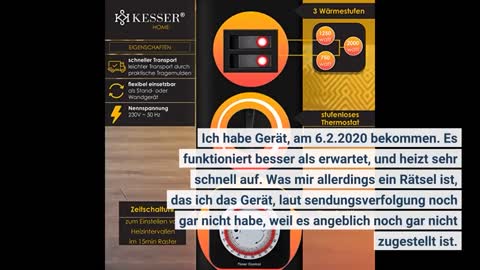 KESSER Konvektor 2000 Watt Heizgerät, 24h Timer | stufenlose Thermosteuerung | Turbo Heizung