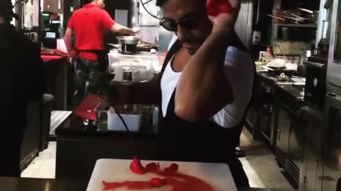 Salt bae cooker skill