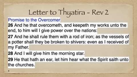 Church of Thyatira Book of Revelation Part 2