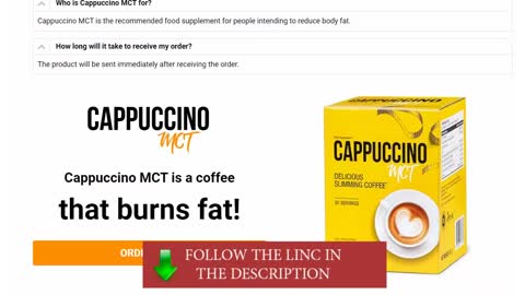 Is cappuccino good for weight loss, coffee that burns fat, Cappuccino MCT