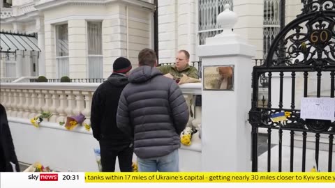 Brits at Ukrainian Embassy, Volunteering To Fight for Ukraine