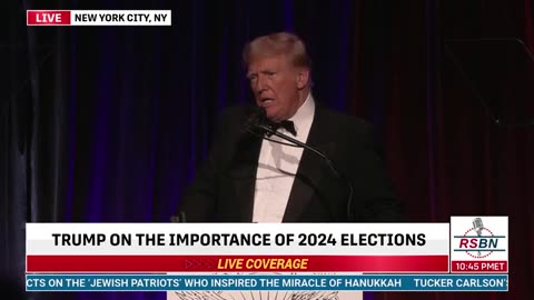 Trump Speech at the NYYRC's 111th Annual Gala - December 9, 2023