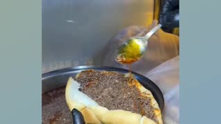 Minced Meat Snack on the Streets of Türkiye - Wonderful