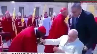 Apparently Racist Pope Francis Snubbing a Black Cardinal.