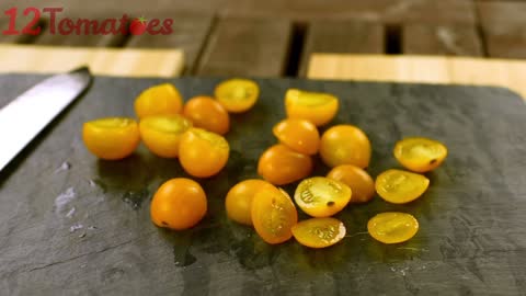 How to quickly cut cherry tomatoes