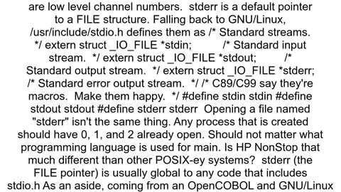 Calling C from COBOL trouble with stderr