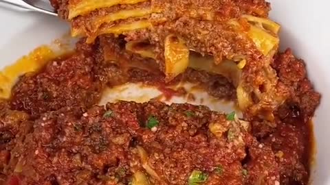 Treat your self to the delicious LASAGNA BOLOGNESE