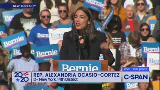 AOC endorses Bernie Sanders at Brooklyn rally