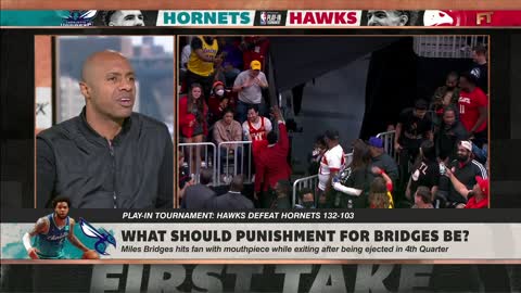 First Take reacts to Miles Bridges throwing his mouthpiece after getting ejected