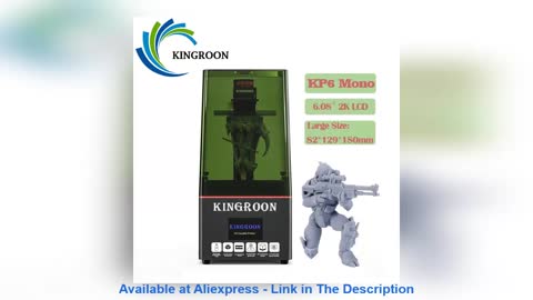 ☘️ KINGROON SLA 3D Printer KP6 Mono LCD UV Resin Printer 6.08 inch 2K Monochrome Screen 3D Printing