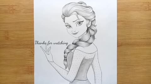 How to Draw Disney Princess Elsa - step by step __ Disney Frozen __ Pencil Sketch