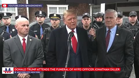 🇺🇸 Donald Trump Full Remarks at Funeral of fallen NYPD Officer Jonathan Diller (Subtitles) [CC]