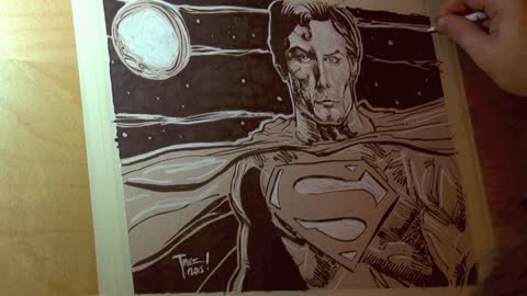 Time lapse: Portait of Christopher Reeve as the Man of Steel