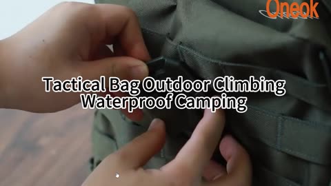 Tactical Bag Outdoor Climbing Waterproof Camping and Hiking Canvas Backpack-Oneok