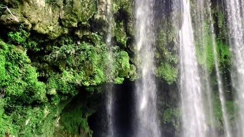 Beautiful nature lake water fall