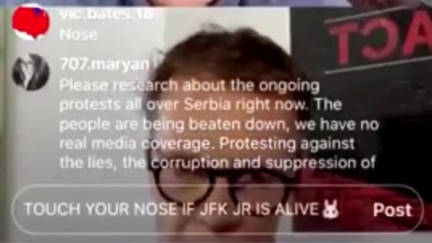TOUCH YOUR NOSE IF JFK JR IS ALIVE