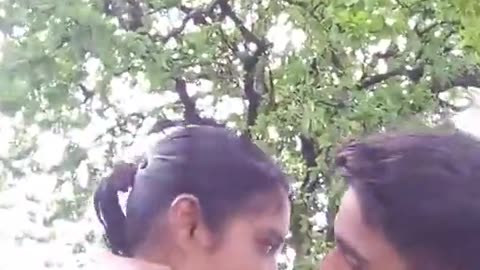 Indian Girl & Boy Kissing