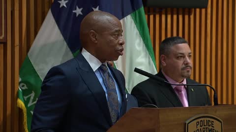 NYC Mayor Eric Adams, NYPD officials offer updates following the arrest of man suspected of subway shooting that left one dead