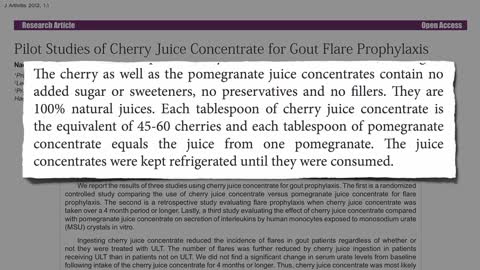 Treating Gout with Cherry Juice