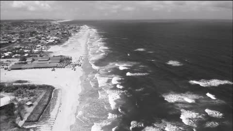 Black and white beach