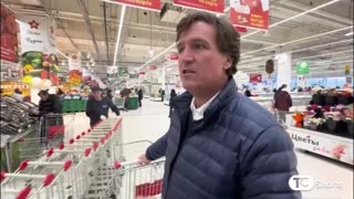Tucker Carlson Goes Grocery Shopping in Moscow Russia