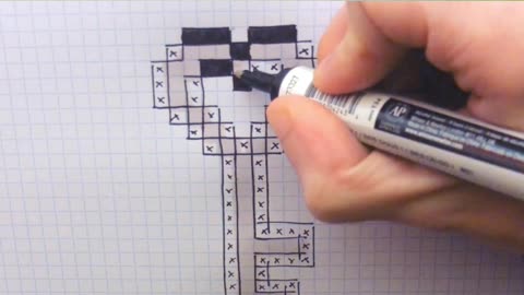 how to Draw Key - Hello Pixel Art by Garbi KW #shorts