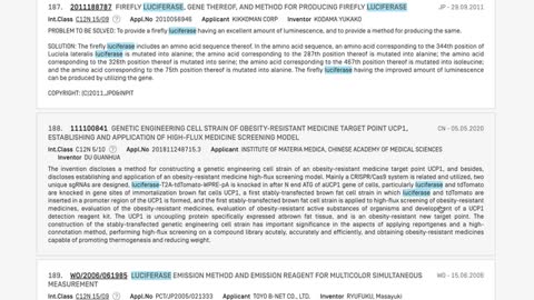 luciferase is contained in each of the vaccines - hundreds of patents