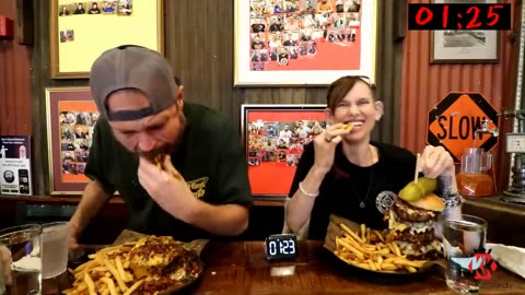 $605 Dollar Burger Challenge | ManVFood | Molly Schuyler | Rusty Gold