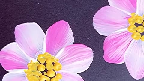 Easy Acrylic Painting for Beginners _ How to paint Flowers __ Painting Tutorials #Satisfying
