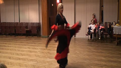 Red black dress dancing!