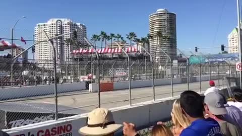 Toyota Grand Prix Stadium Super Truck Crash