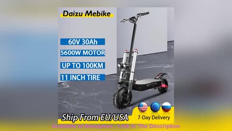 ✨ 11 Inch Electric Scooter 30Ah E Scooter Max Speed 80km/h Adult Kick Scooter 5600W Fold Skateboard