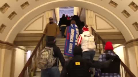 THE TRUTH - Rally-goers walk into the Capitol - Capitol Police open the doors.