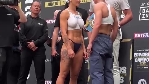 Cherneka Johnson VS Ellie Scotney! WEIGHT IN FACE OFF! UFC TODAY!
