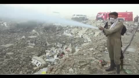 A huge landfill in India catches fire as smoke blankets the sky over New Delhi