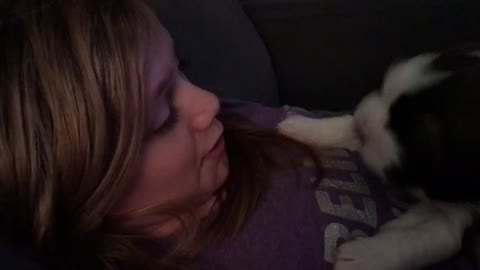 Sweet puppy kisses