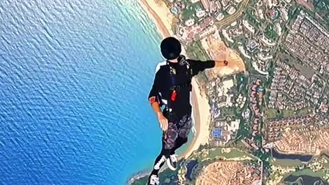 Skydiving extreme sport