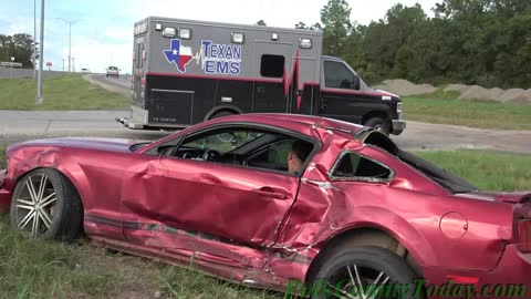 DRIVER AND PASSENGER HOSPITALIZED AFTER FAILING TO YIELD, LIVINGSTON TEXAS, 10/23/21...