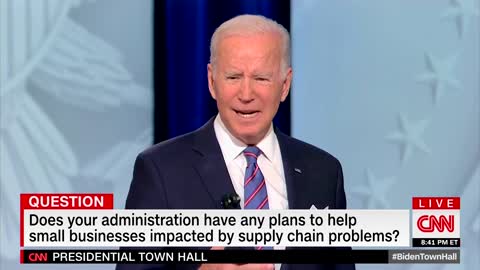 Biden looks completely lost when talking about the current supply chain crisis on live TV: