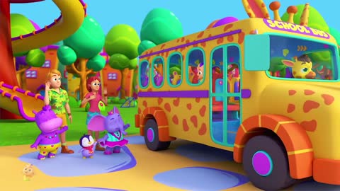 Wheels On The Bus | Bus Song For Kids | Nursery Rhymes and Baby Songs with Zoobees | Baby Song